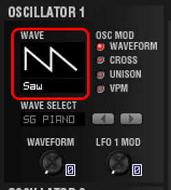 OSC1：WAVE