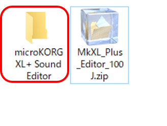 Sound Editor：インストール・ファイルの解凍後