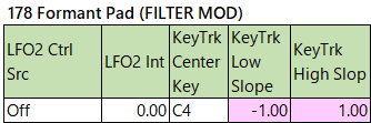 178 formant pad filter-mod