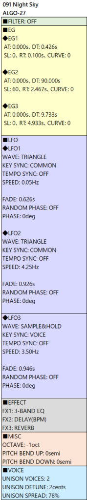 091 Night Sky alg-27 param etc