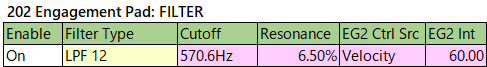 202 Engagement Pad filter